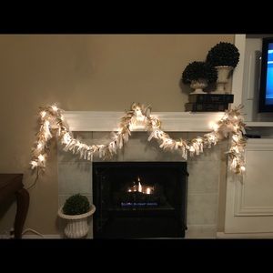 12’ white gold handmade 50 light strand garland